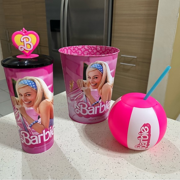 Barbie Other Barbie The Movie 3 Combo Tin Bucket Cup With Locket